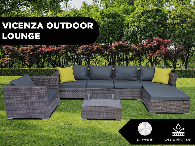 Vicenza Outdoor Corner Set 6 Seater Aluminium frame