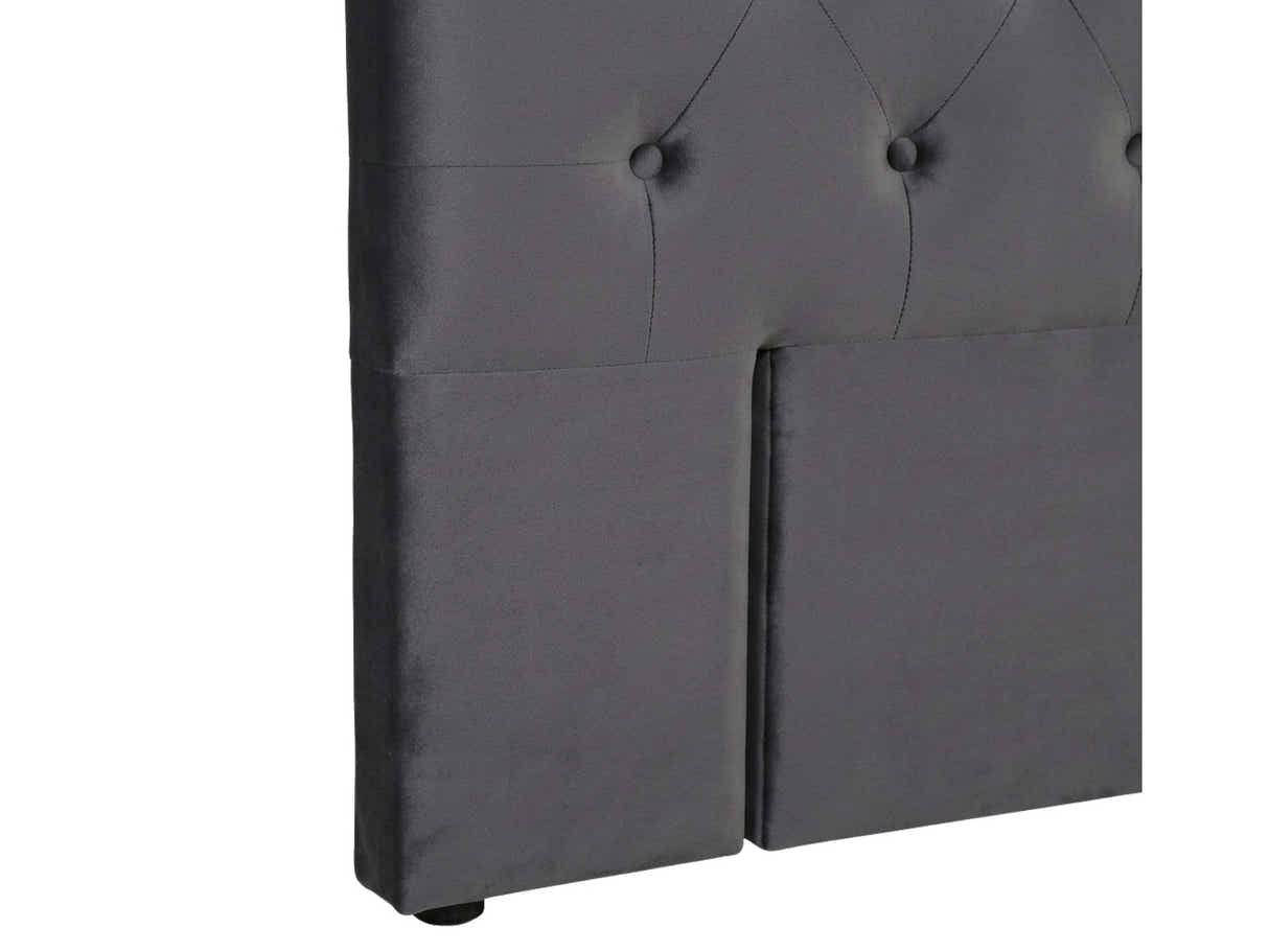 Rakel Velvet Headboard Grey - Double