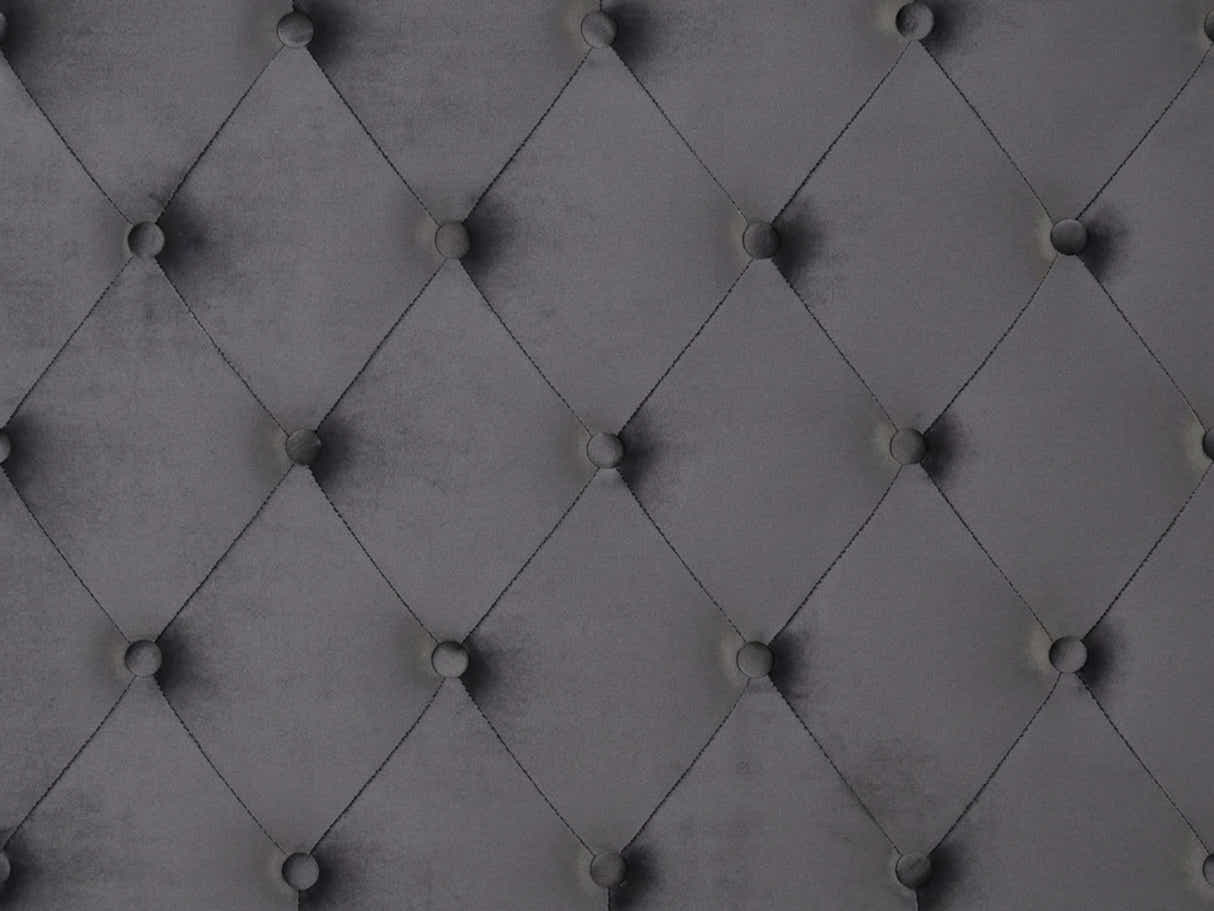 Rakel Velvet Headboard Grey - Double