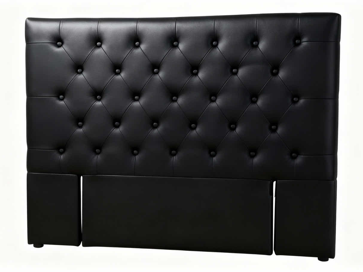 Raisa PU Headboard Black - Double