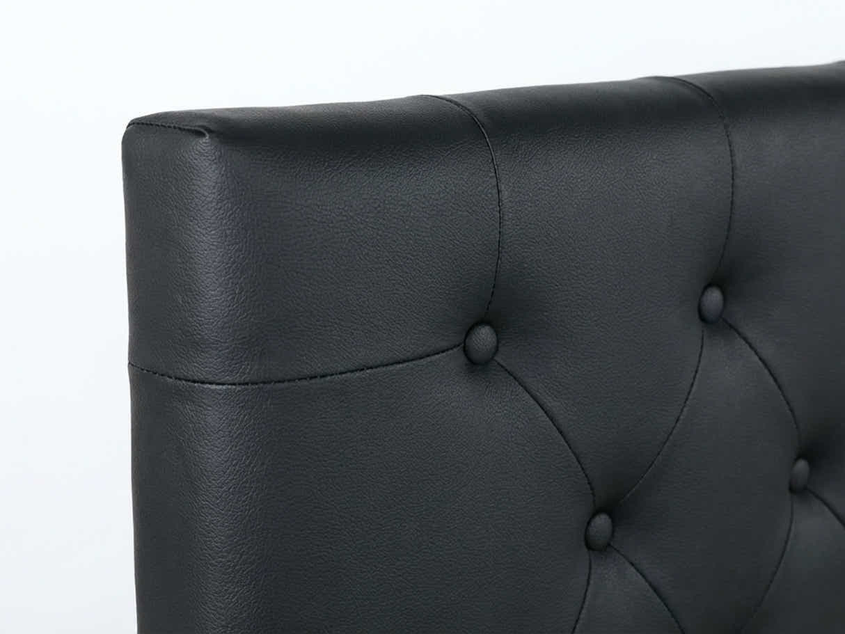 Raisa PU Headboard Black - King