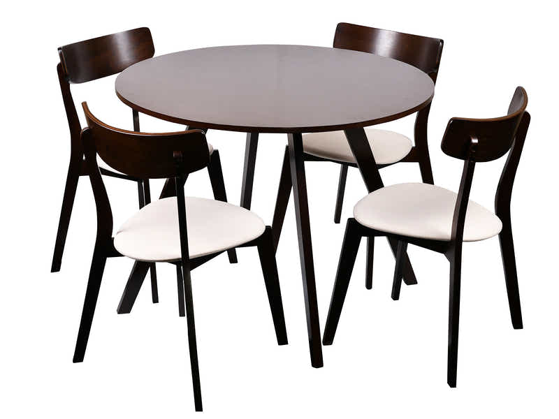 Hexa + Iora 5-Piece Dining Set - Wenge