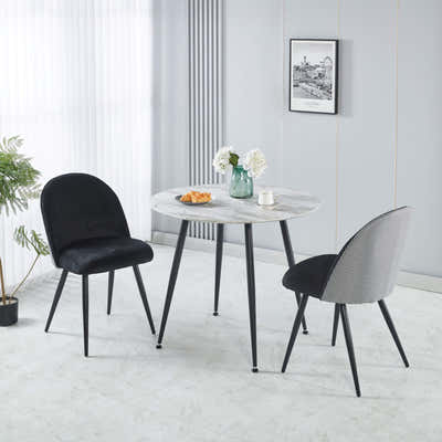 Fernando Round Dining Table with MDF Top - 90 cm