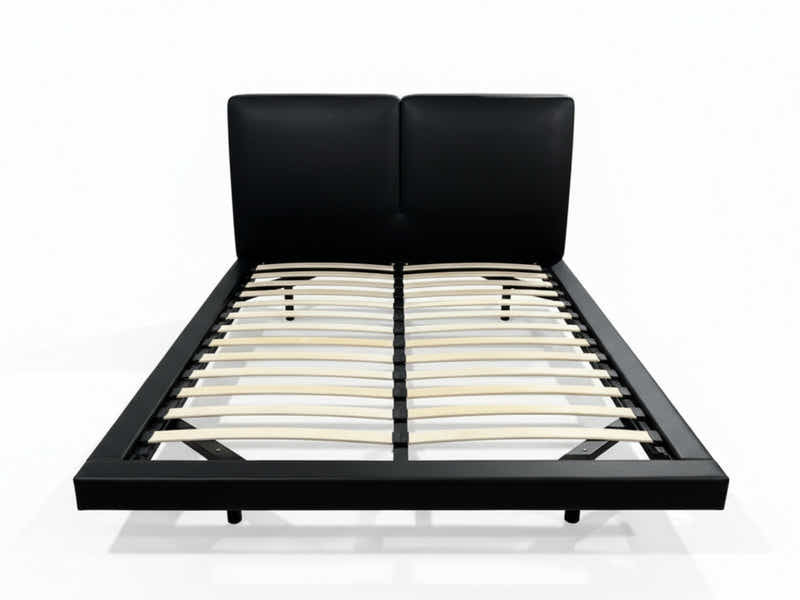 Priscilla PU Bed Frame Black - Queen