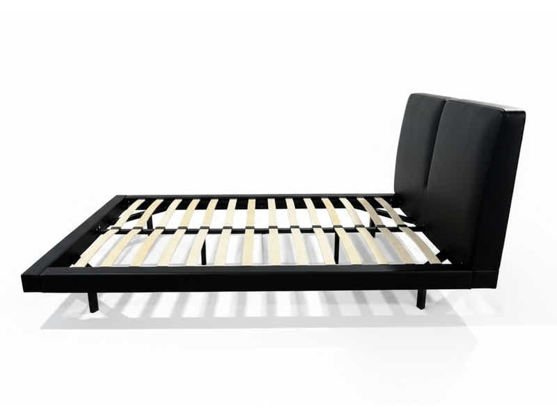 Priscilla PU Bed Frame Black - Queen