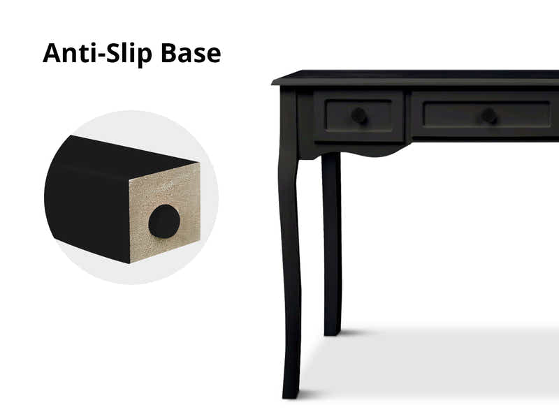 3-Drawer Console Table - Black