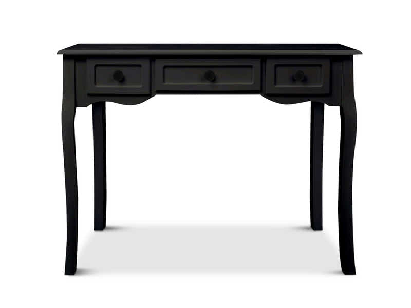 3-Drawer Console Table - Black