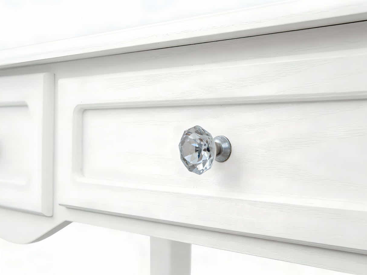 3-Drawer Console Table - White