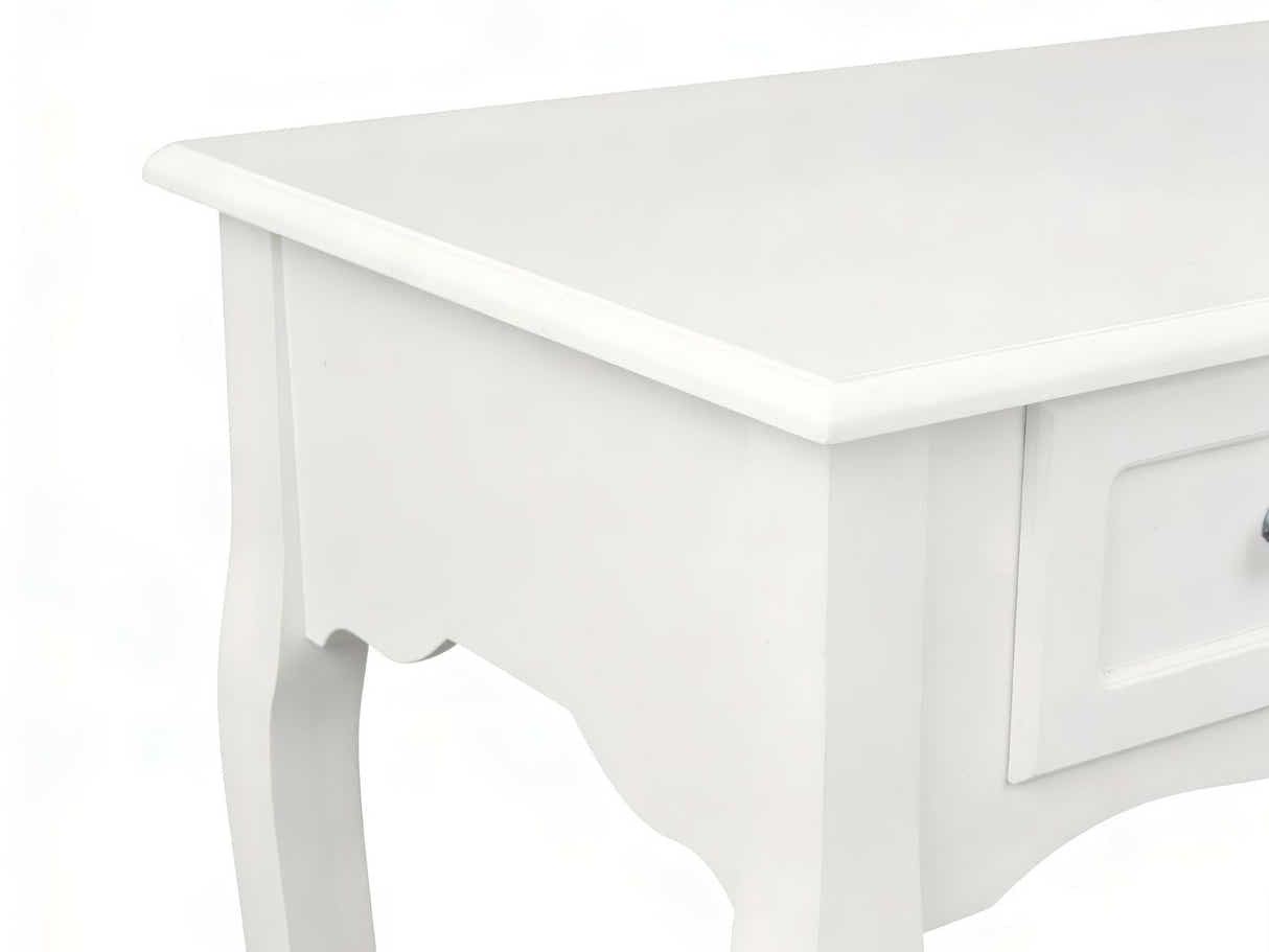 3-Drawer Console Table - White