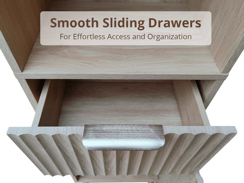 Bathroom Tower Cabinet - Oak