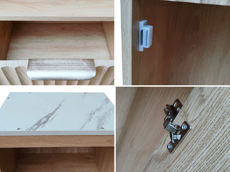 Bathroom Tower Cabinet - Oak