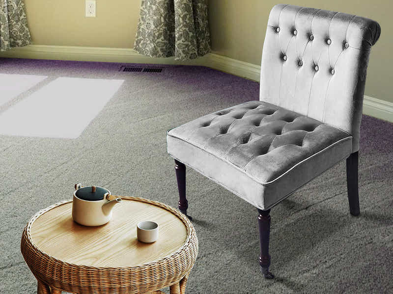 Pirie Velvet Accent Chair - Grey