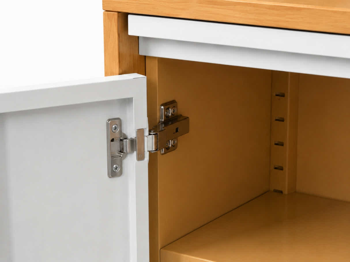 Lonna Steel 2-Door Shoe Cabinet With Drawers - White