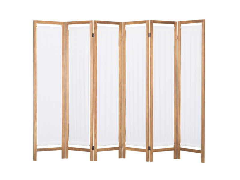 6-Panel Room Divider D S1 - Brown