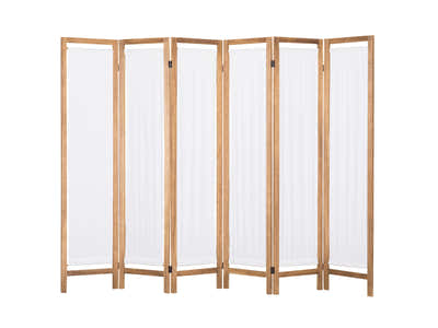 6-Panel Room Divider D S1 - Brown