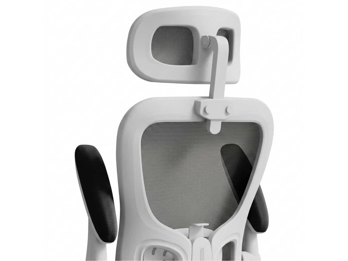 Molina Mesh Task Chair - White + Black