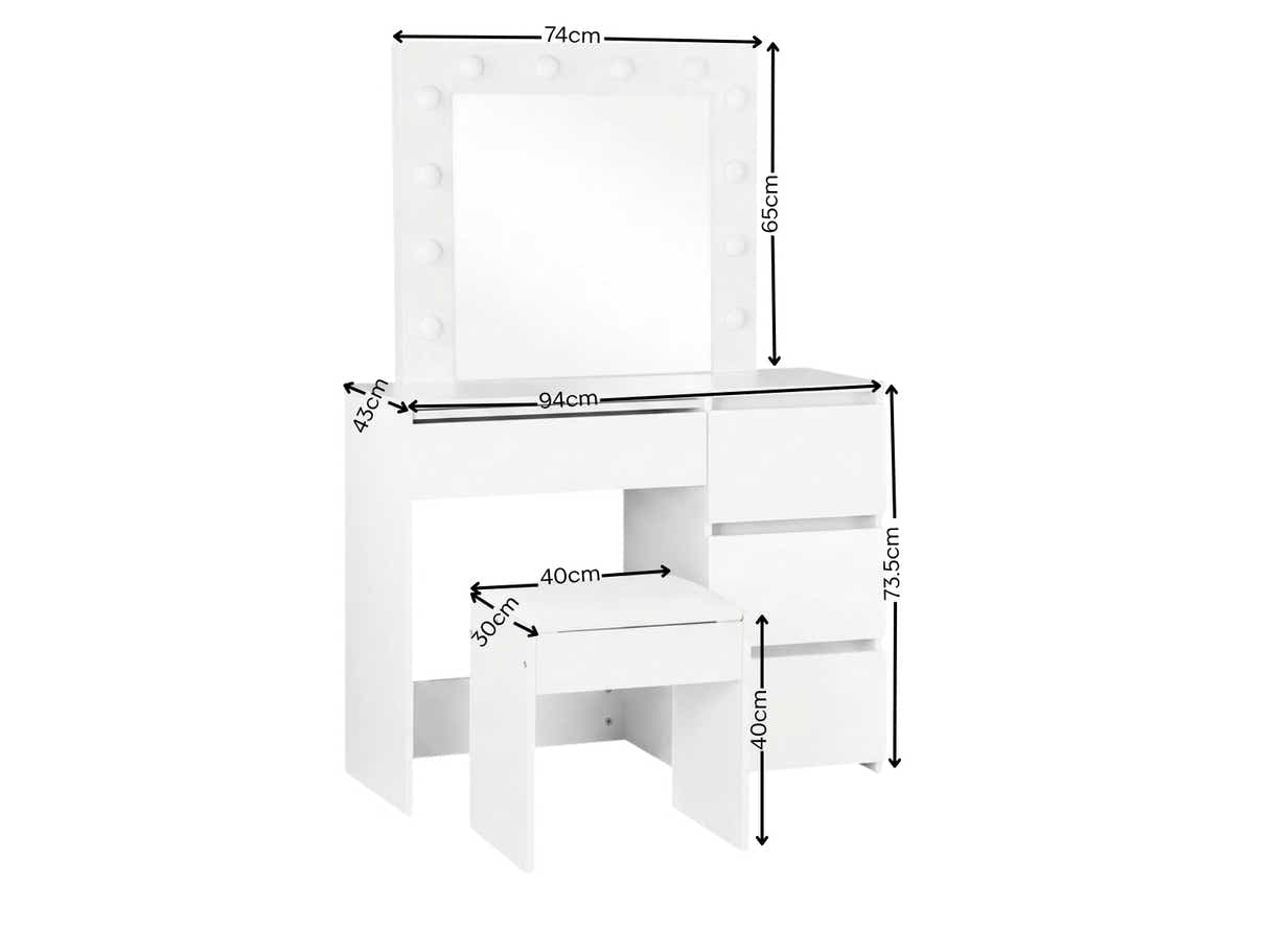 Ignited LED Dressing Table