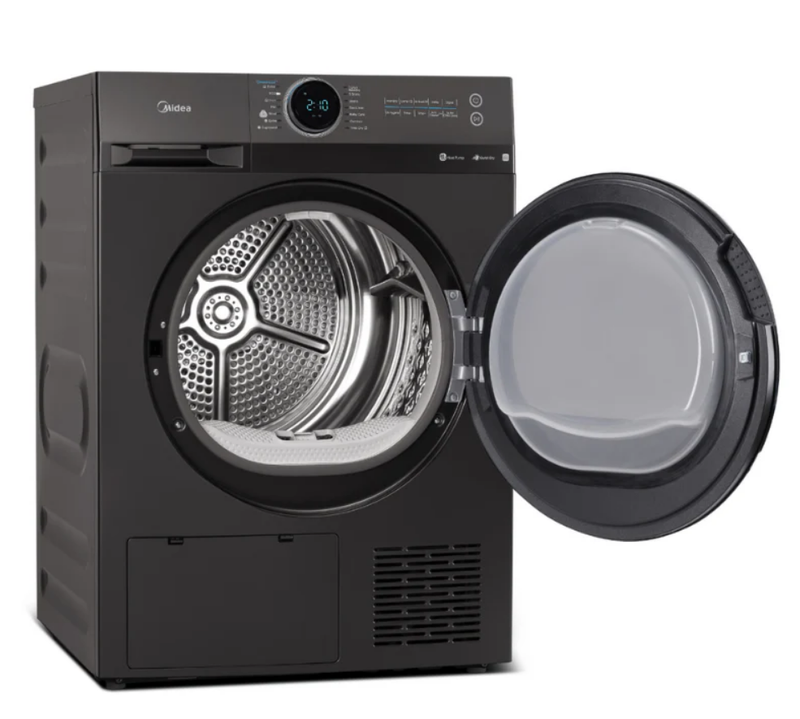 T Midea 9KG Heat Pump Tumble Dryer - Smart Control - Black Color