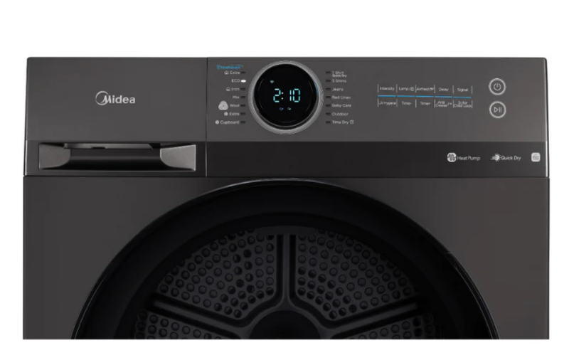 T Midea 9KG Heat Pump Tumble Dryer - Smart Control - Black Color