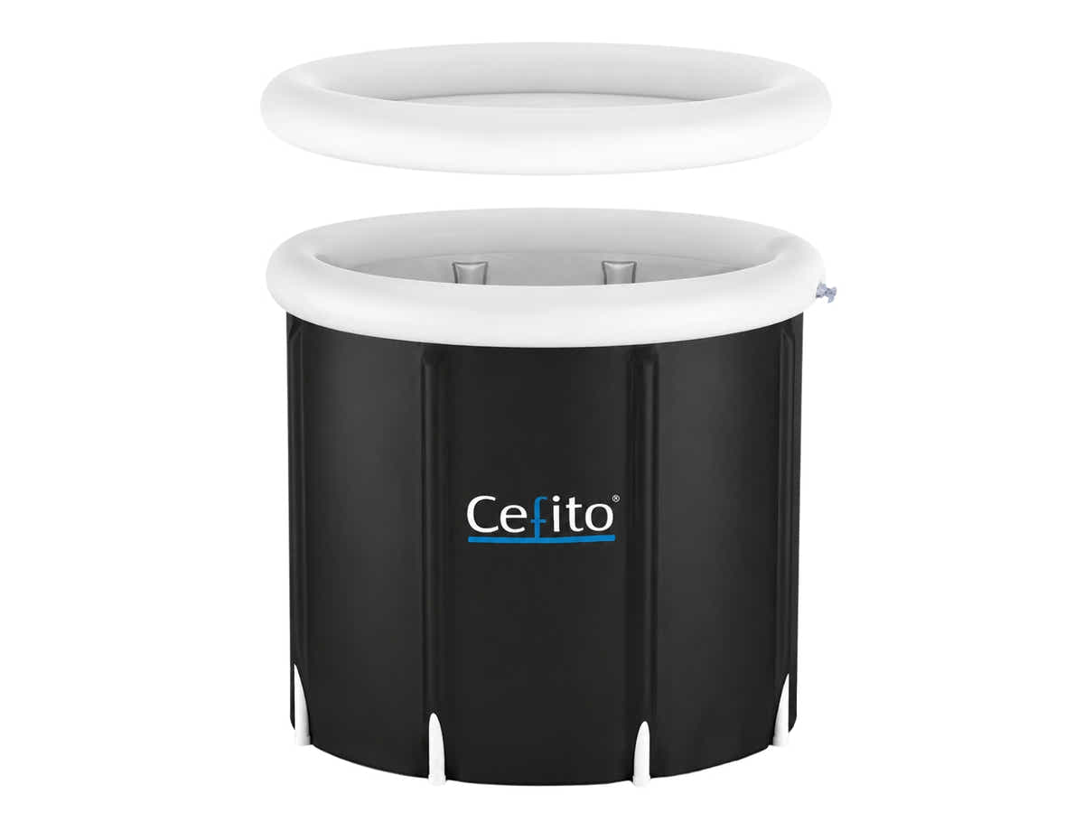 Portable Ice Bath Tub 80X80CM Inflatable Folding Bathtub Spa Massage