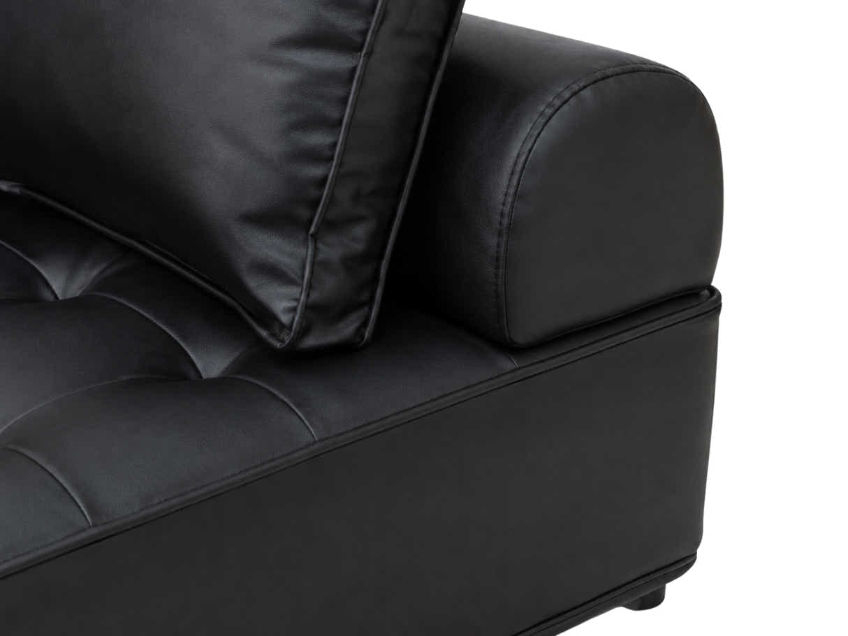 Suellen Sectional Sofa Set PU - Black