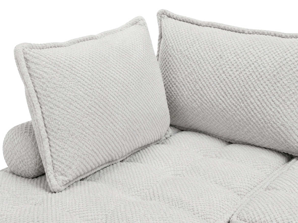 Suellen Sectional Sofa Set Pineapple Velvet - White