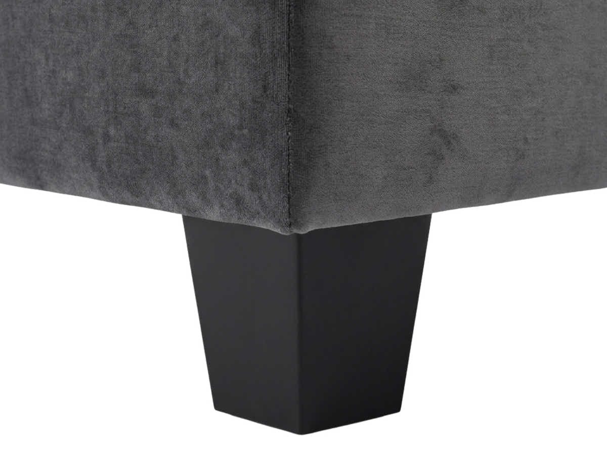 Paxton Modular Chenille 5-Seater & Ottoman Sofa Set - Dark Grey