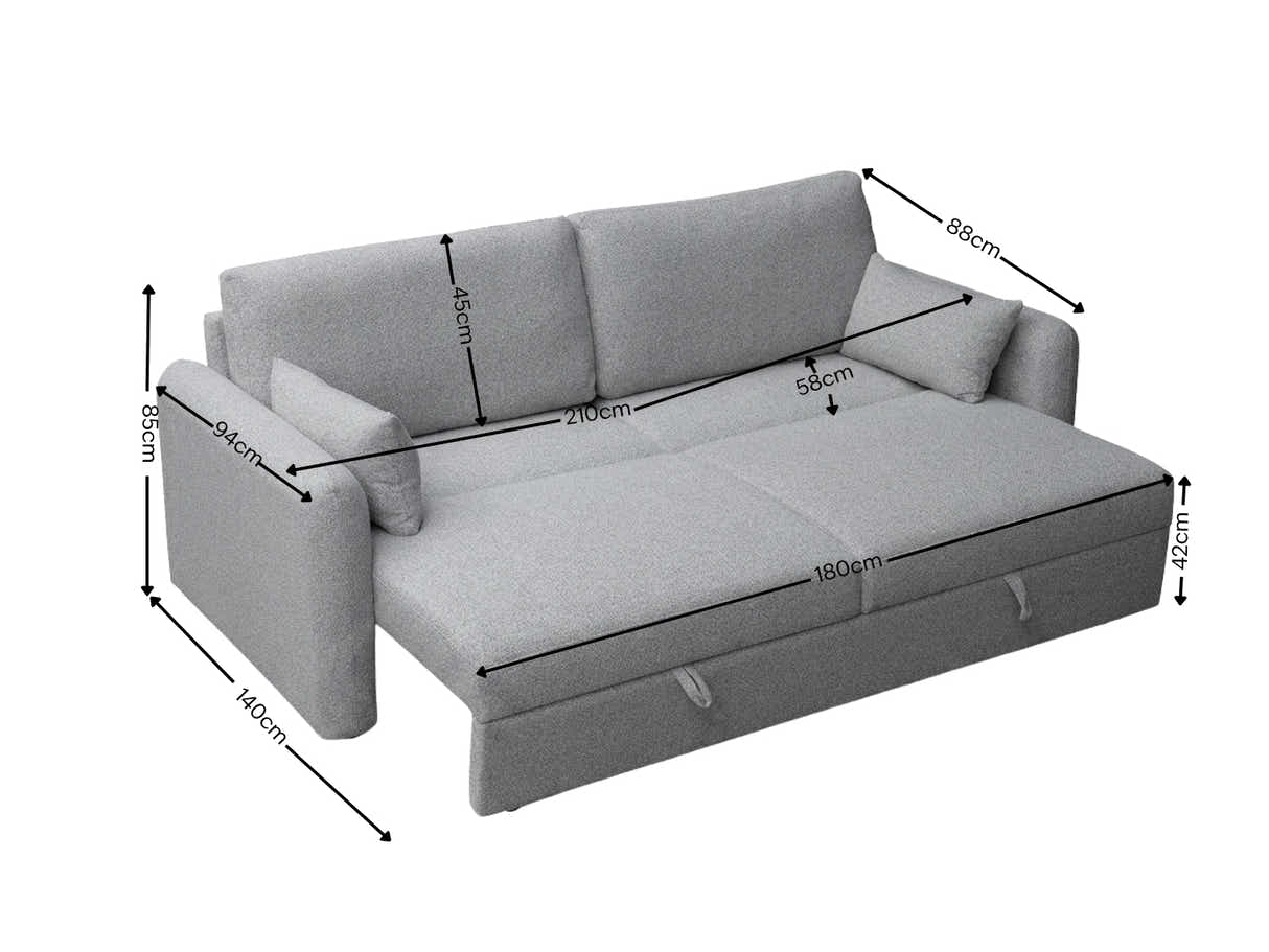 Profonde Sofa Bed - Grey