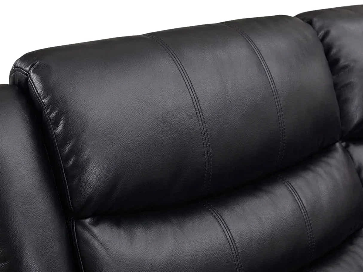 Khloe Recliner Sofa Set PU - Black