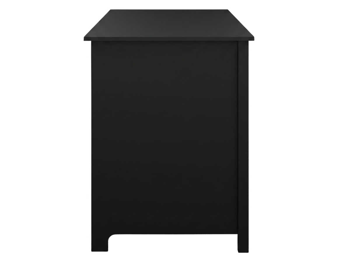 Home Office Desk with Storage - Black
