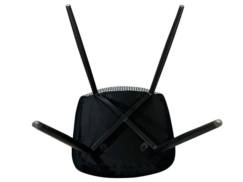 Axis Velvet Dining Seat x4 Houndstooth New