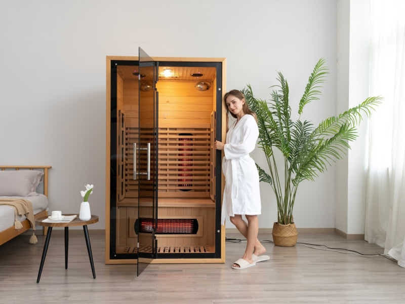 PORVOO 2 Person Low EMF + Red Tube Full spectrum Sauna