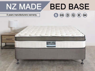 DS NZ Made SW Bed Base Light Grey - Single