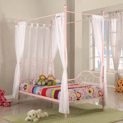 Canopy Princess Bed with MEM23 Mattress Combo - Single