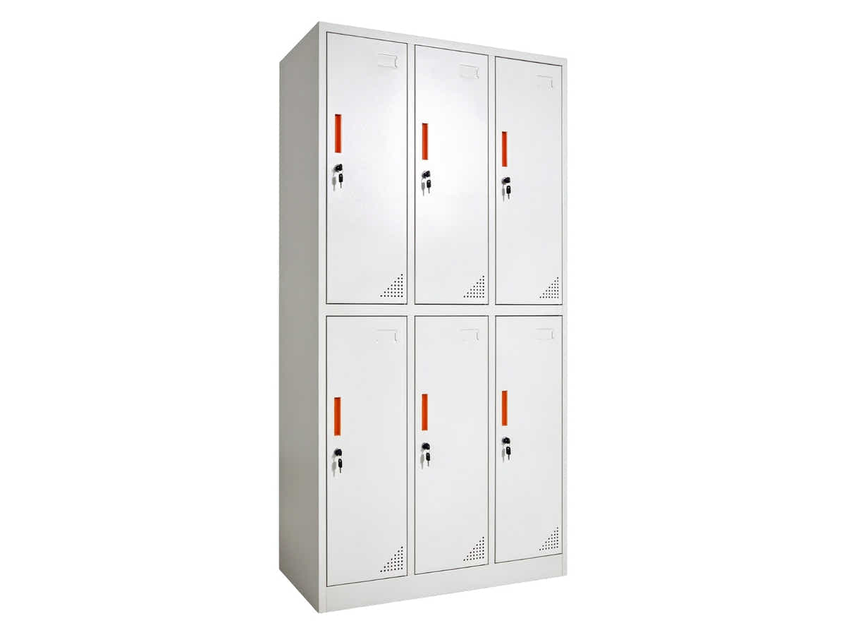 6-Door Locker - Creamy White