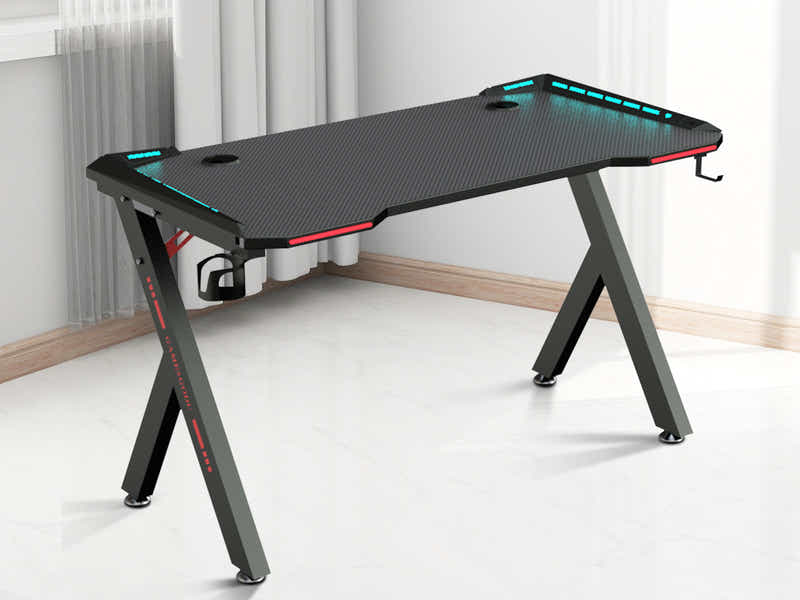 Gaming Table R5 140cm & Nicola Gaming chair PVC Black+Red