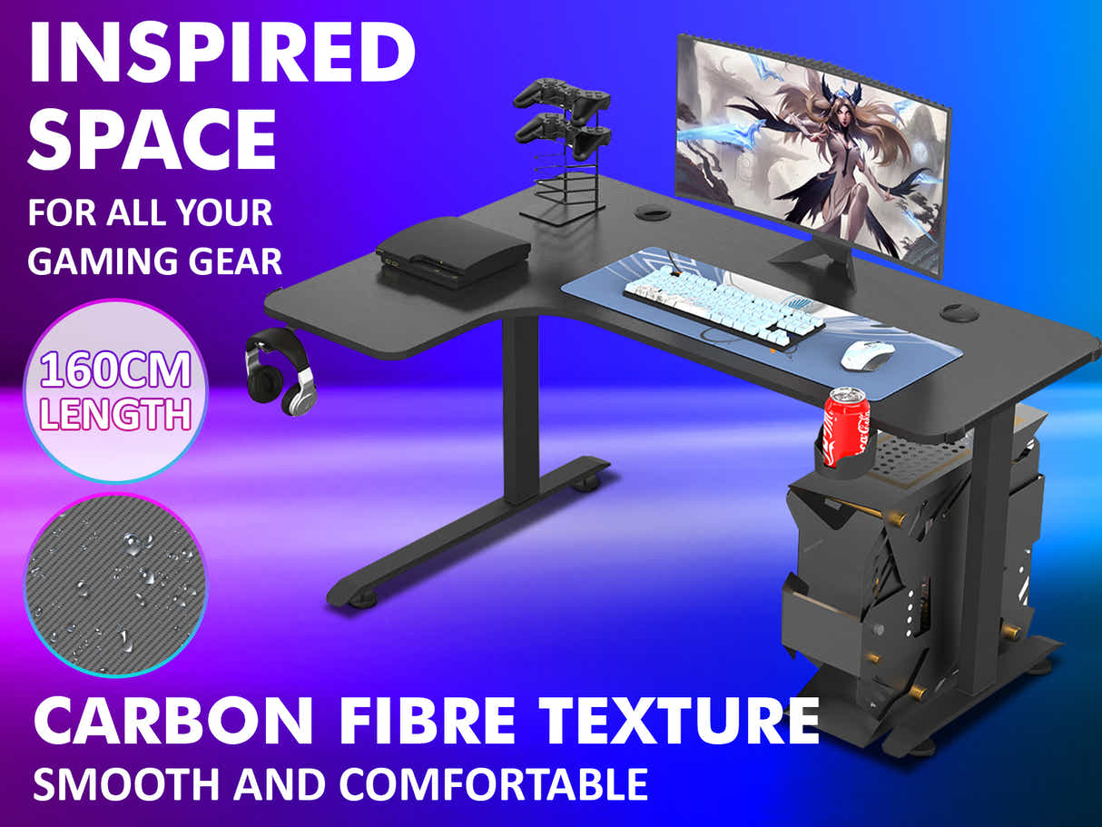 L-Shape Gaming Table (Left) - 160 cm