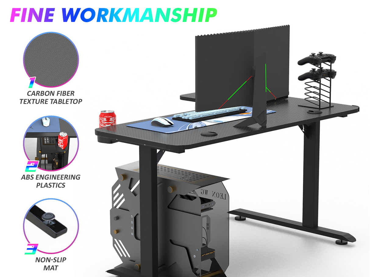 L-Shape Gaming Table (Left) - 160 cm
