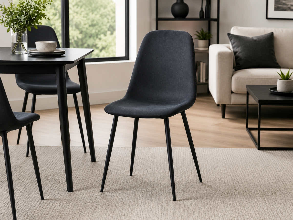 Axis PU Dining Chair Black - Set of 4