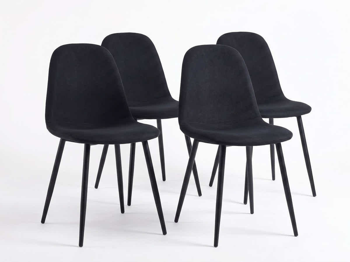 Axis PU Dining Chair Black - Set of 4