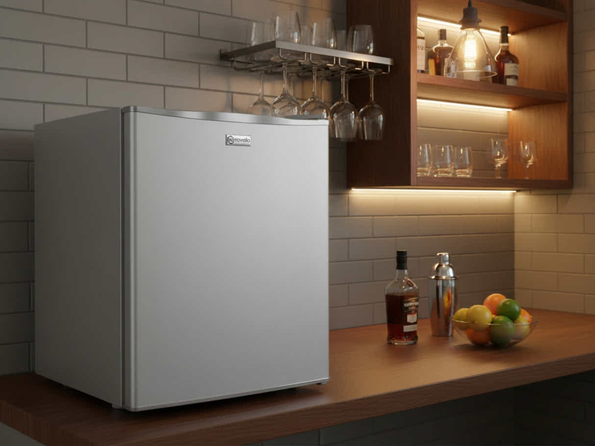Novello Bar Fridge Grey - L/58L