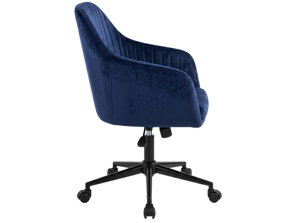 Lilac Velvet Office Chair - Blue