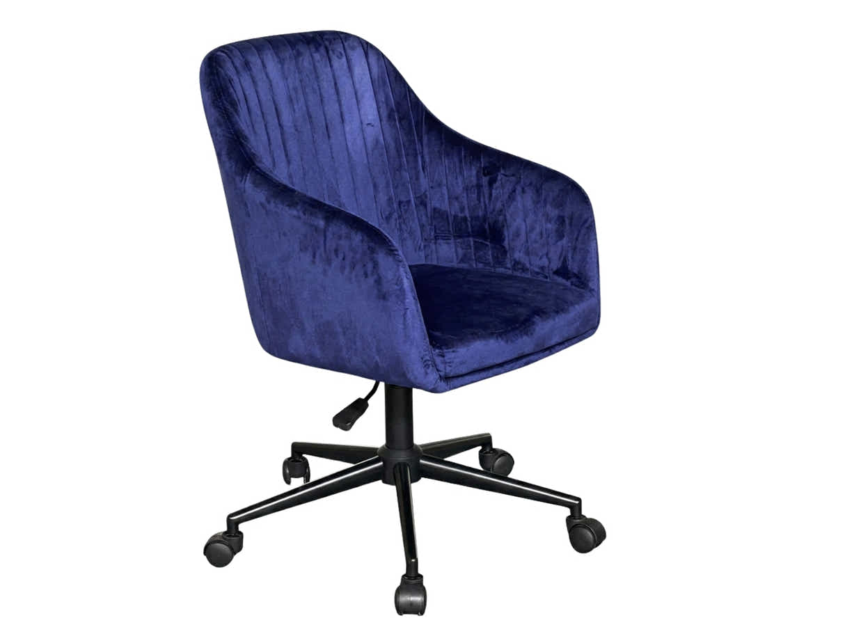 Lilac Velvet Office Chair - Blue