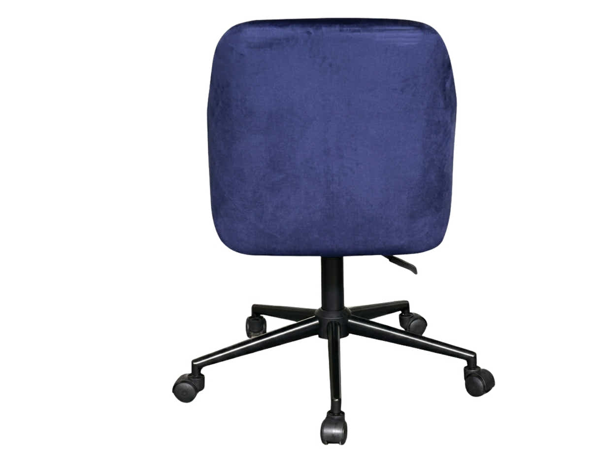 Lilac Velvet Office Chair - Blue