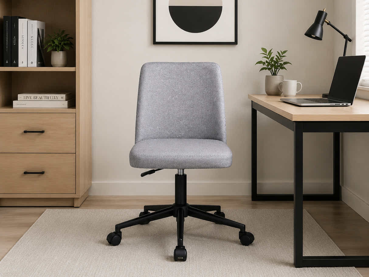 Buckley Linen Office Chair - Grey