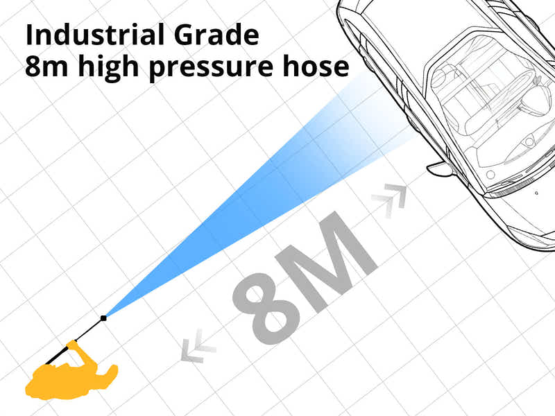Pressure Washer With 8m Hose