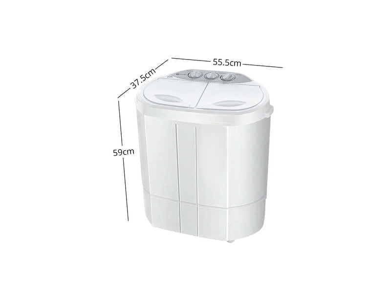Portable Twin Tub Washing Machine 4KG
