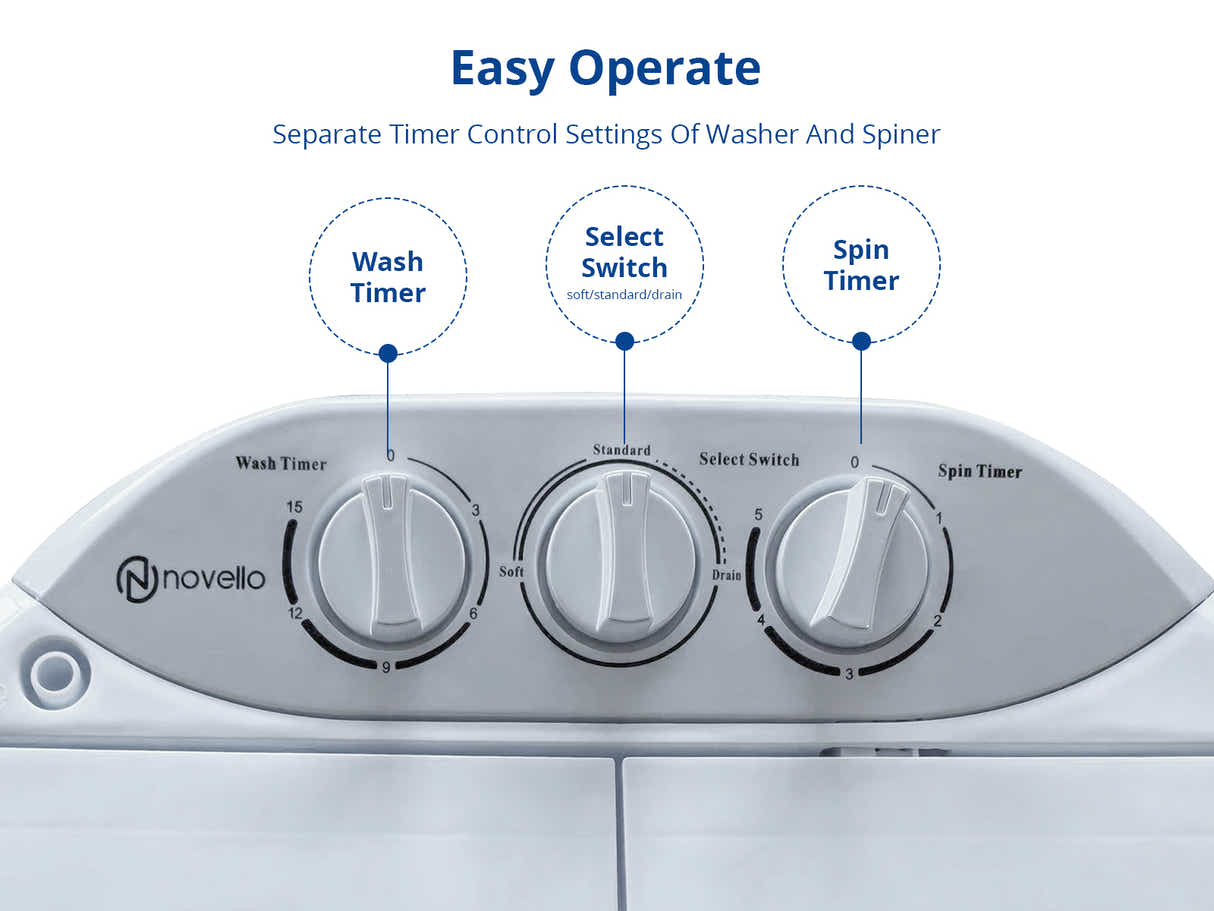 Portable Twin Tub Washing Machine 4KG