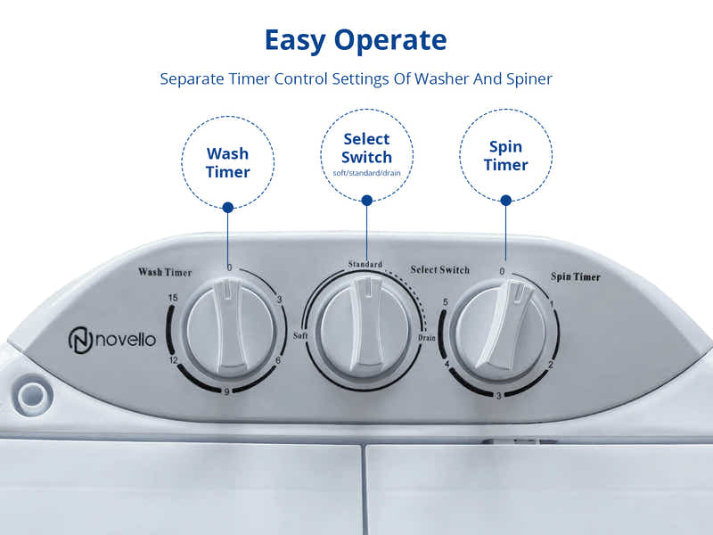 Portable Twin Tub Washing Machine 4KG