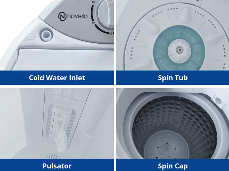 Portable Twin Tub Washing Machine 4KG